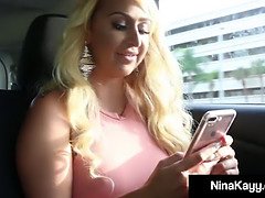 Nasty conversing massive tit Nina Kayy pounds ebony cock driver!