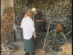 Granny in the barn