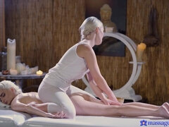 Massage Rooms - Pale Blond Hair Babe Nymphs Lesbian Massage 1 - Mia Casanova