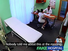 Mea Melone, the hot new nurse, gets naughty with her boss in fake hospital POV