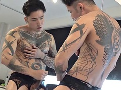 アジア人, デカチン, ゲイ, オナニー, 乳首, 一人