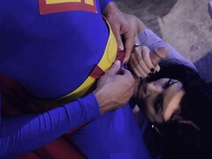 Dark-haired bitch Andy San Dimas fucked by horny Superman