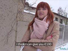 Anny Aurora, the hot German redhead, fucks for cash in public like a pro!