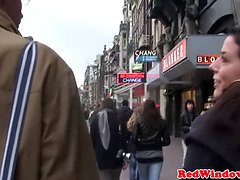 Black amsterdam prostitute handles white guy