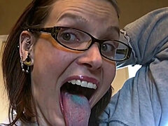 Megan Majors's long tongue - fetish