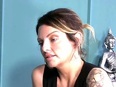 Jenny Can't Say No to Fern: A wild MILF Step Mom with long hair & tattoos gets down and dirty with her stepdaughter in HD