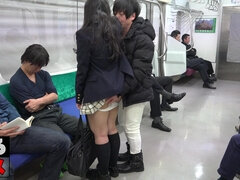 아시안, 큰 엉덩이, 큰 가슴, 페티쉬, 하드코어, 일본인, 공개적인, 기차