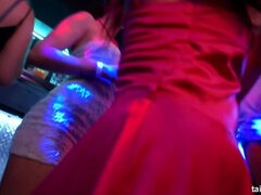 Påklædt sex, Hårdt, Imellem racer, Lesbisk, Slikning, Fest, Fisse, Swingers