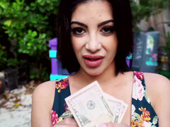 Kitty Caprice earns fast cash with a public fuck