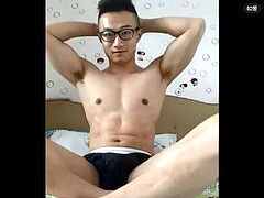 Chinese, gay loud moaning, jerk off