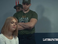 Kendall Kross Latina Patrol - cosplay uniform fetish with blonde being detained and fucked by police officers