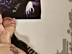 Neck fetish for tattooed slim teen slut part 1