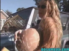 HUGE Soapy Melons Car Wash Retro Porn