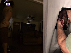 Straight muscle stud gets drained at the glory hole