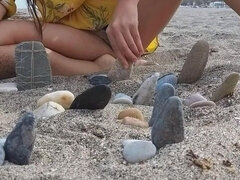 Amatør, Strand, Hårete, Milf, Utendørs, Pissing, Offentlig, Alene