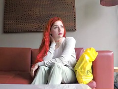Innocent Colombian redhead cheated on fake casting