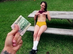 Petite soccer player fucked in public park