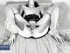 Amarrada, Vestido, Extremo, Casero, Orgasmo, Coño, Falda, Atada