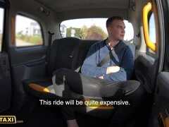 Female Fake Taxi Busty Blonde Invites Passer-By to fuck her after Customer cannot get it up