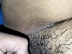 Nepalese horny and sexy wife masturbates in the bathroom while bathing. Fully naked and hairy pussy