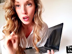 Teasing perverted female nympho talks about small dicks