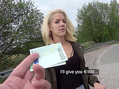 Public Agent loud outdoor sex for slender pretty lost platinum-blonde