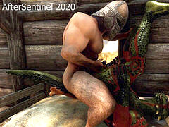 Skyrim: Geared Guards and a Scalie fondle