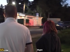 Heated one night stand sex with a pink-haired babe