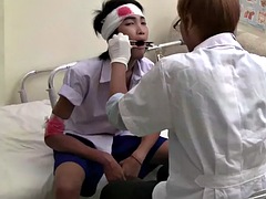 Asian twink hurt bareback by doctor for quick recovery