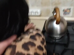 Home Sex In The Kitchen Gets In The Way Of Cleaning