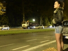 Stora tuttar, Bil, Sperma shot, Hardcore, Nylon, Utomhus, Prostituerad, Offentlig