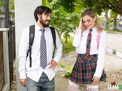 素人, デカチン, デカパイ, フェラチオ, バック, 自然山雀, 女子高生, ティーン