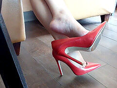 Shoeplay suspending High high-heeled slippers stilettos