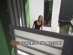 New neighbor girl comes to the guy's place to fuck