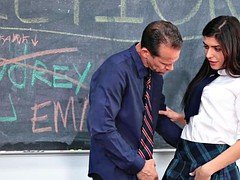 Lustful schoolgirls fucked by teacher