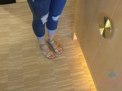 素人, 浴室, 汚れた　, 彼女, ジーンズ, パンティ, ハメ撮り, 喫煙