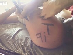 Afrikanisch, Grosser schwanz, Schwarz, Gehörnter ehemann