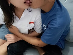 Amateur, Asiatique, Belle grosse femme bgf, Sucer une bite, Tir de sperme, Indonésienne, Seins naturels, Chatte