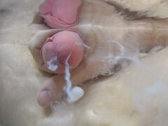 Amateur, Salle de bains, Grosse bite, Tir de sperme, Masturbation, Solo