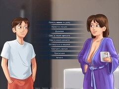 Step aunty gives a handjob in summertime saga