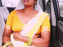 Indian maid seduces house owner for car sex in Telugu with dirty talk