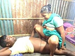 Hot Indian housewife having steamy sex with her lover at home
