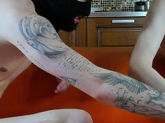 Leie, Grosser schwanz, Kondom, Schwul, Handjob