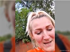 美人, ヨーロピアン, 面白, オナニー, アウトドア, 公共, ウェブカメラ