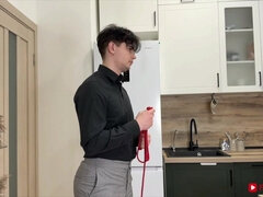 Gros cul, Bondage, Dingue, Queue, Hard, Petite femme, Chatte, Nénés