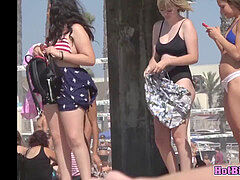 taut arse bikini Teens At The Beach Spy Cam voyeur