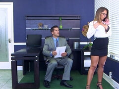 Layla London taking a hard office dicking from her boss