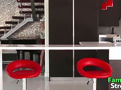 Step siblings get naughty in a family affair with deepthroating, dirty banging and petite pussy play