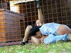 Vestite, Dominazione, Jeans, Lesbica, Nudo, All'aperto, Giochi