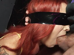 DEVIANTE - Blindfolded, pinioned up and plus fucked hard by a big phallus in the back of a van